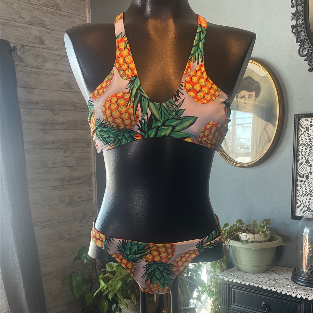 Pineapple Print Bikini Set